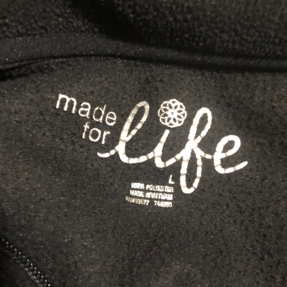 Made for Life Women’s fleece zip up Jacket, Black, Size L - Picture 4 of 7